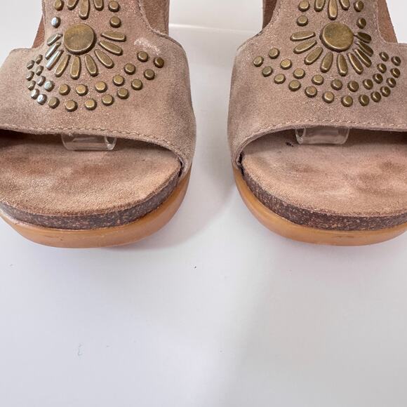 Dansko Womens Deandra Slingback Studded Sandals Size 38 / 7.5-8 Leather Shimmer - Picture 6 of 9